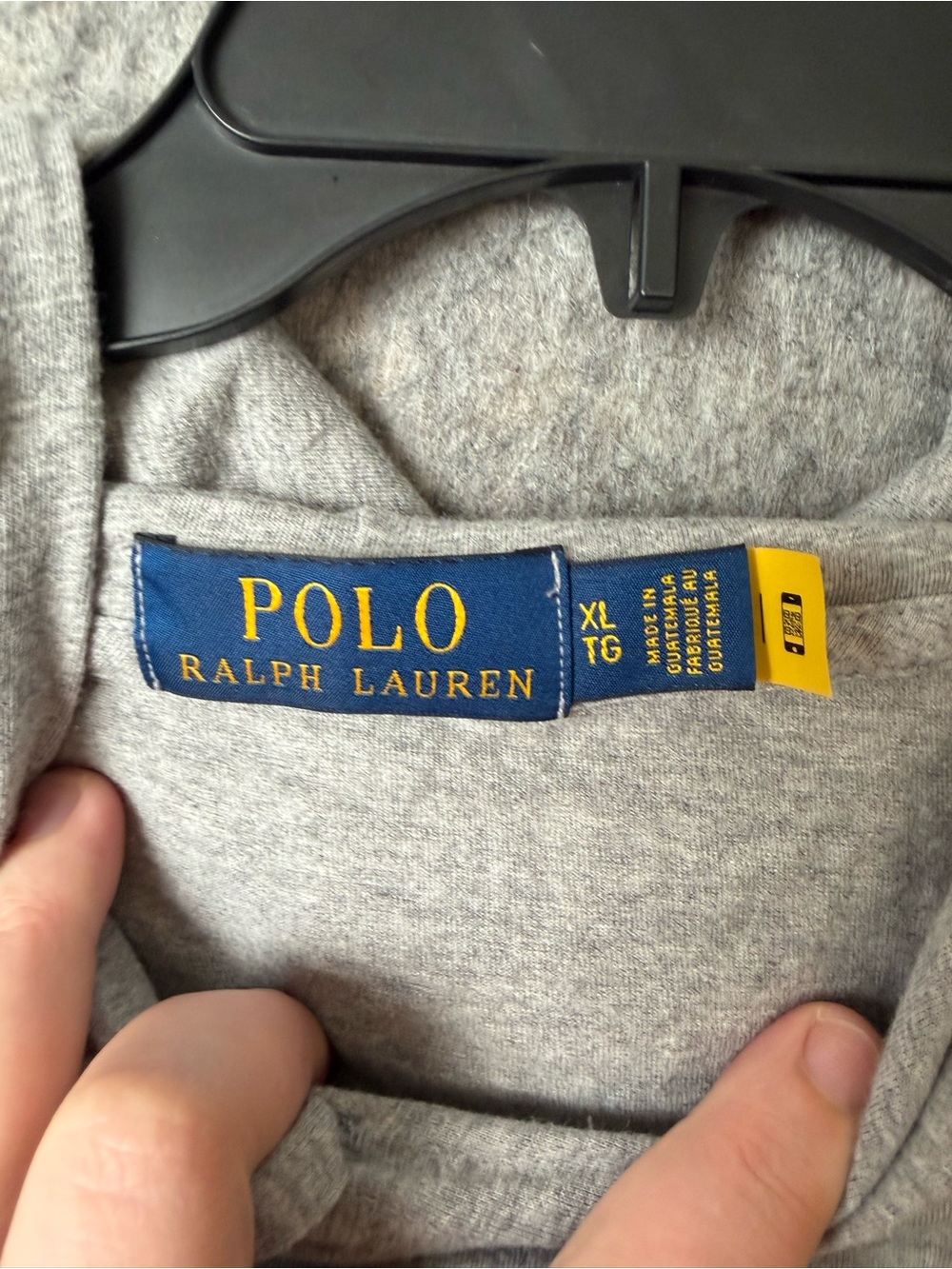 Polo Ralph Lauren Mens XL Hoodie Shirt Gray Polo Bear Graphic Holiday - Picture 2 of 7